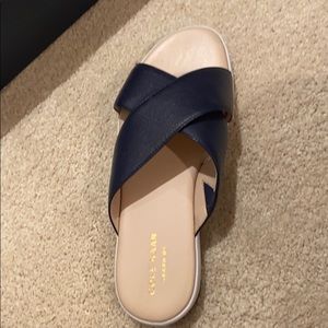 Cole Haan navy blue slides